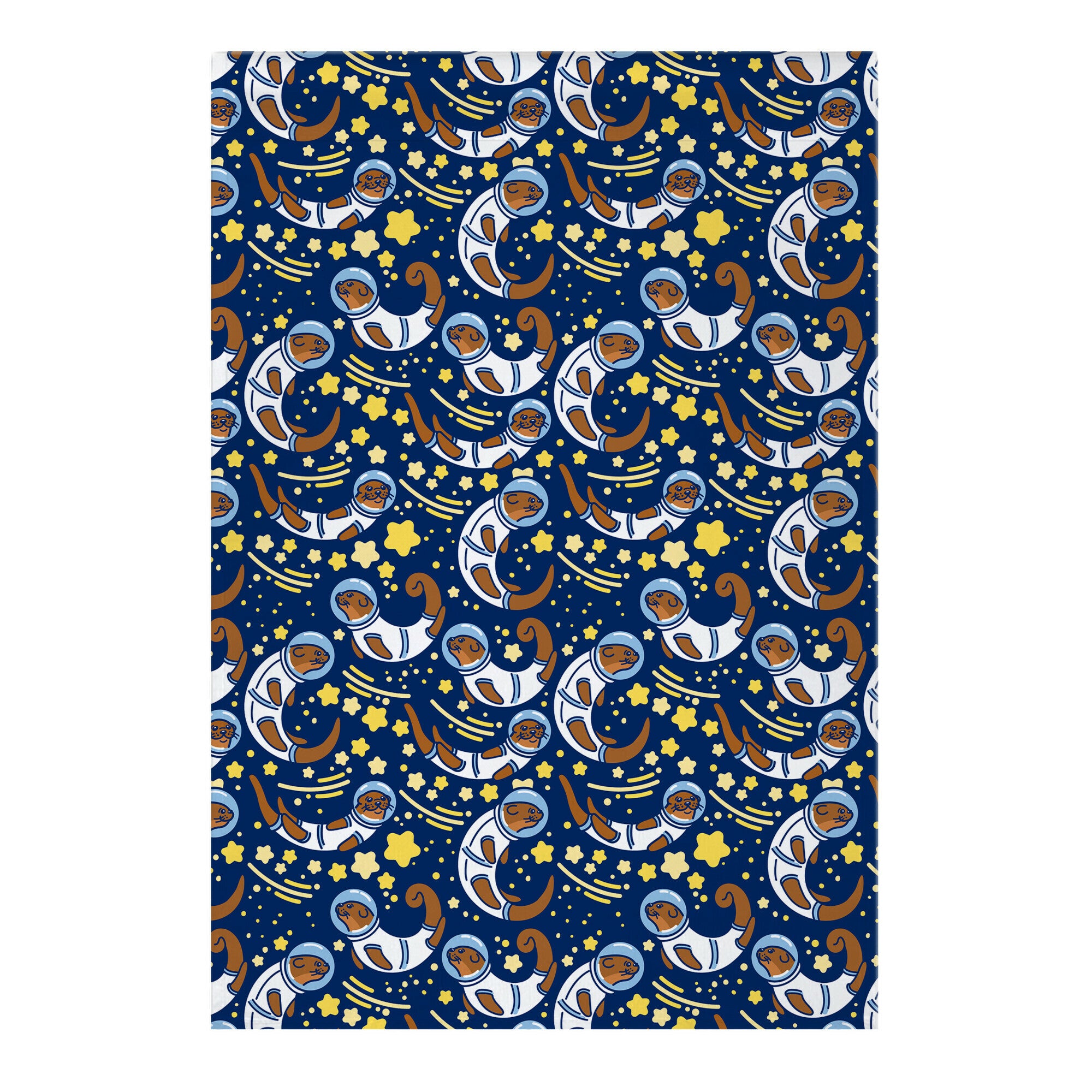 Otters In Space Garden Flag
